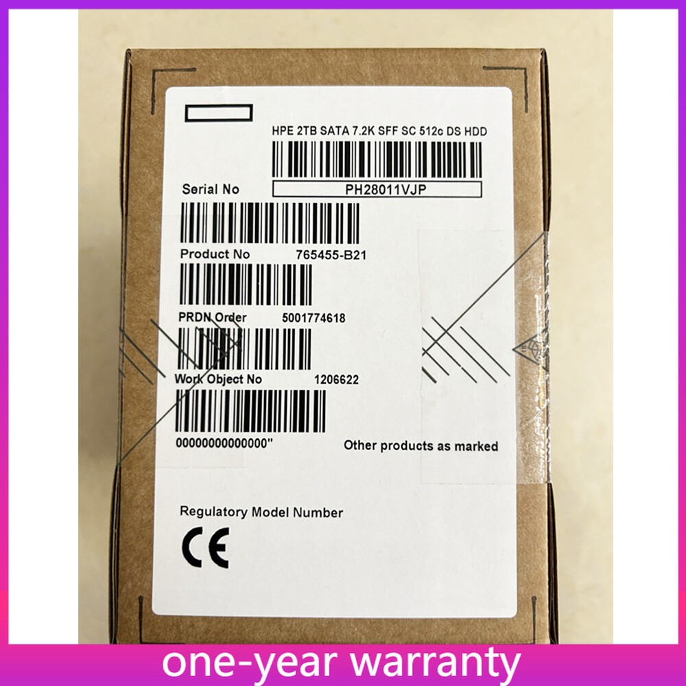 NEW HPE 765455-B21 765869-001 2TB 7.2K SATA 6G 2.5" MIDLINE 512E HDD Hard Drive
