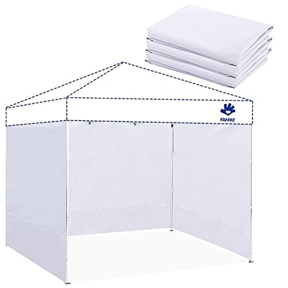 Fanpat Instant Canopy Walls for 12x12 ft Pop Up 12*12ft 3pcs, White 