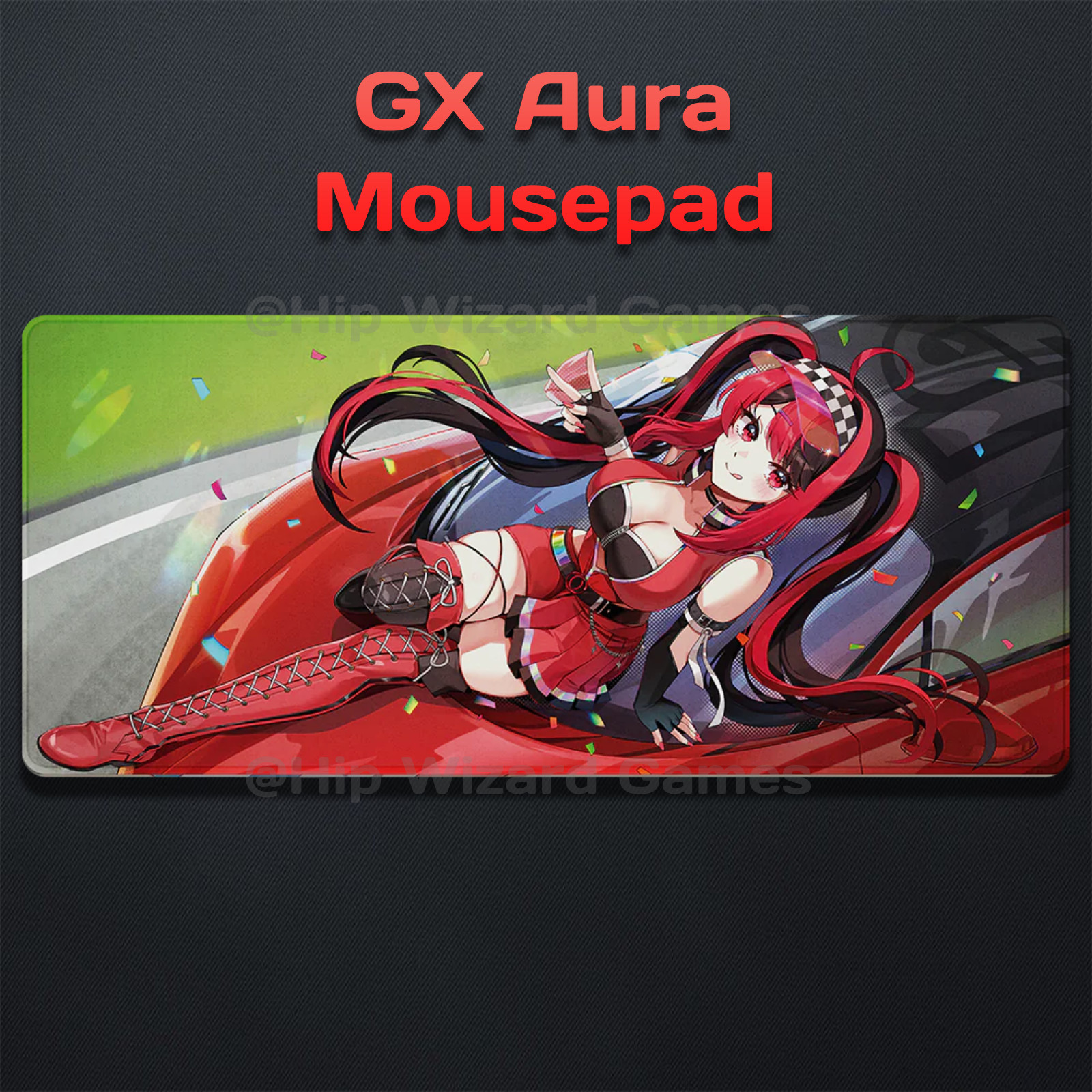GamerSupps GG Waifu Collab Mousepad - GX Aura Racer Queen - In Hand