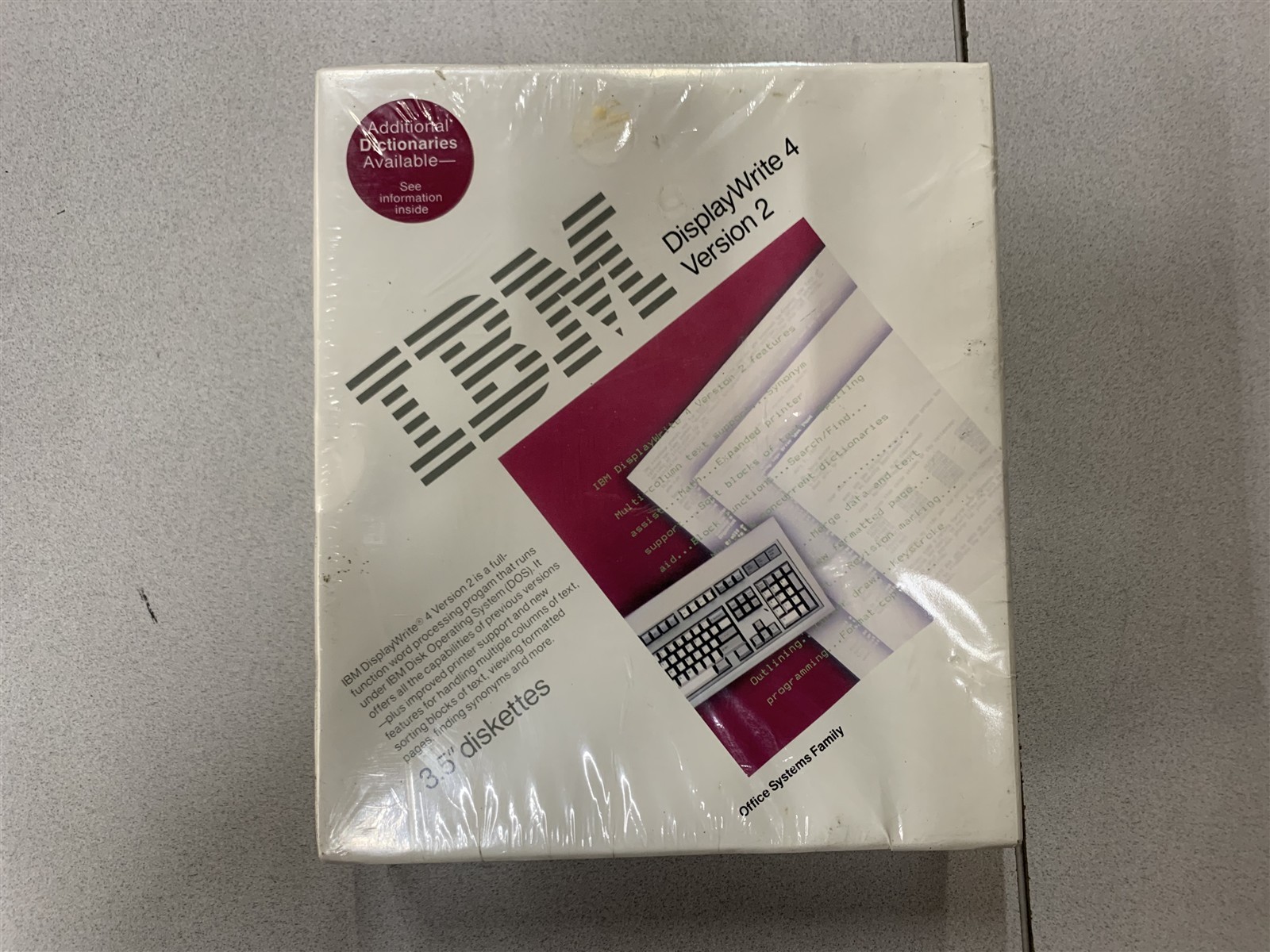 Vintage IBM DisplayWrite Series 4 Version 2 Software 3.5" Floppy Disks 25F5951