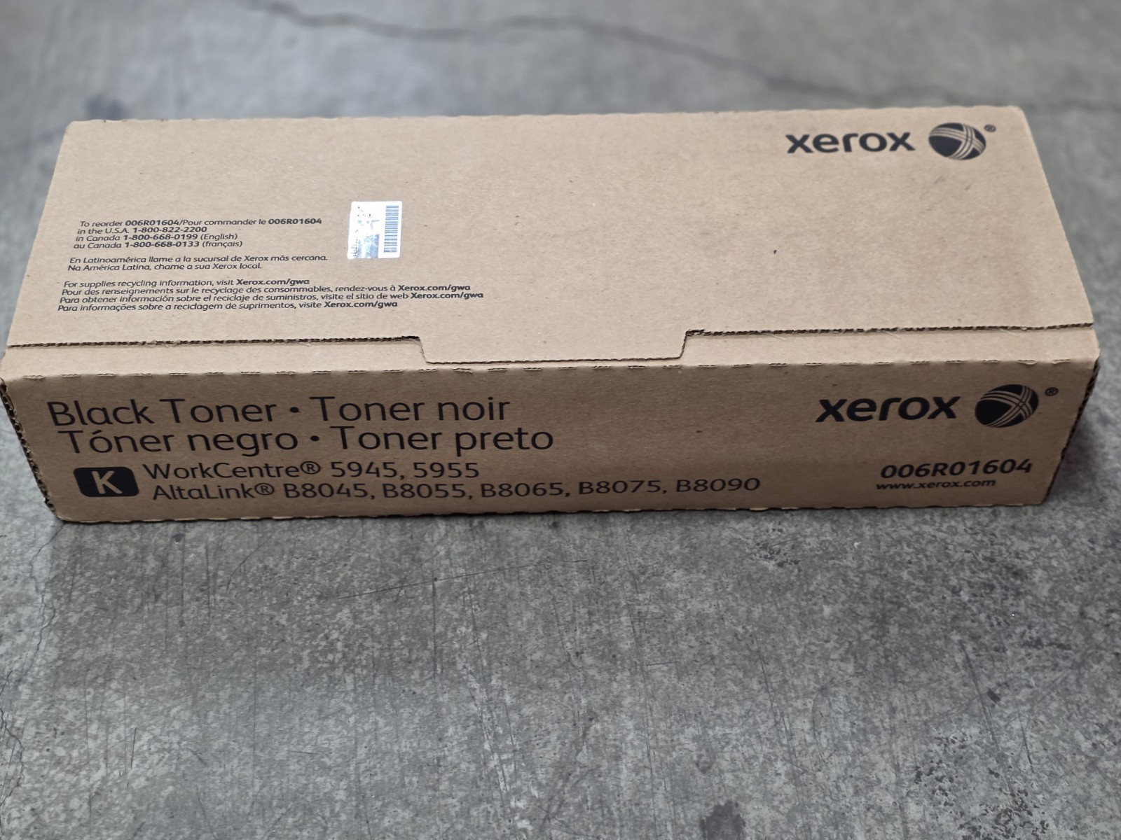 Genuine Xerox 006R01604 Black Toner WorkCentre 5945 5955 AltaLink B8045 B8075