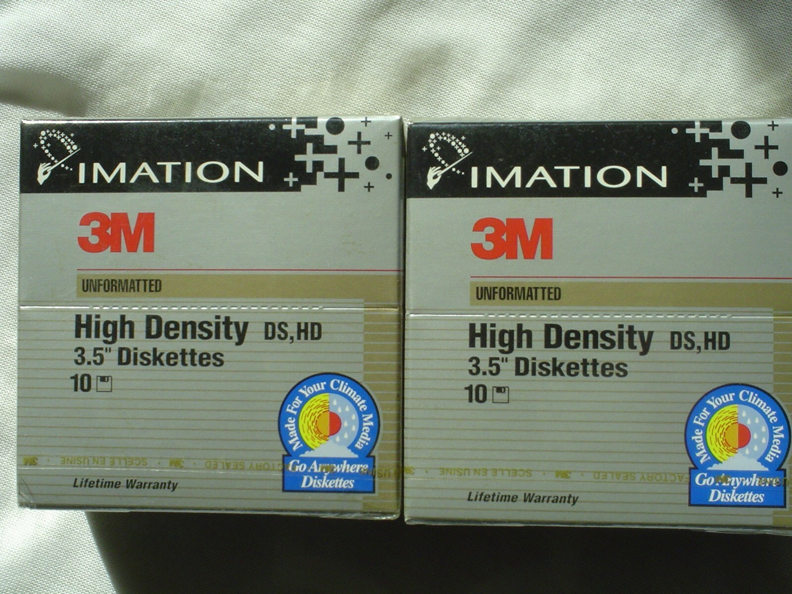 3M IMATION HIGH DENSITY 3.5" DISKETTES UNFORMATTED 2 BOXES