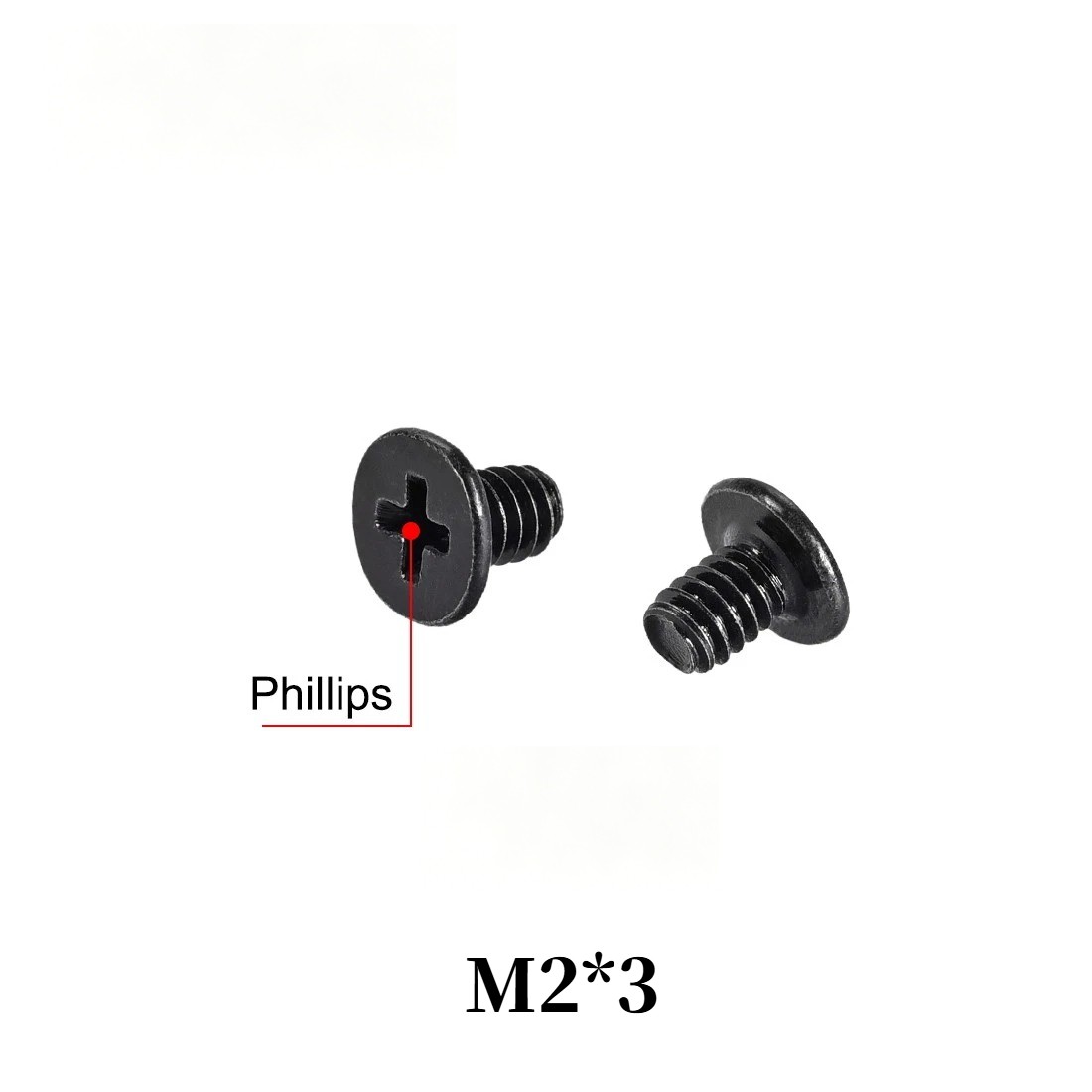 New Laptop Notebook Computer Screws Phillips Head Bolt Screw Black 100pcs M2x3mm