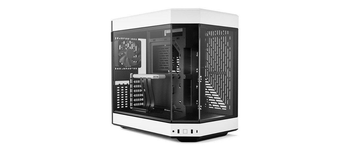 HYTE Y60 White/Black Mid-Tower ATX Gaming PC Case PCIe 4.0 Riser , Fans Include