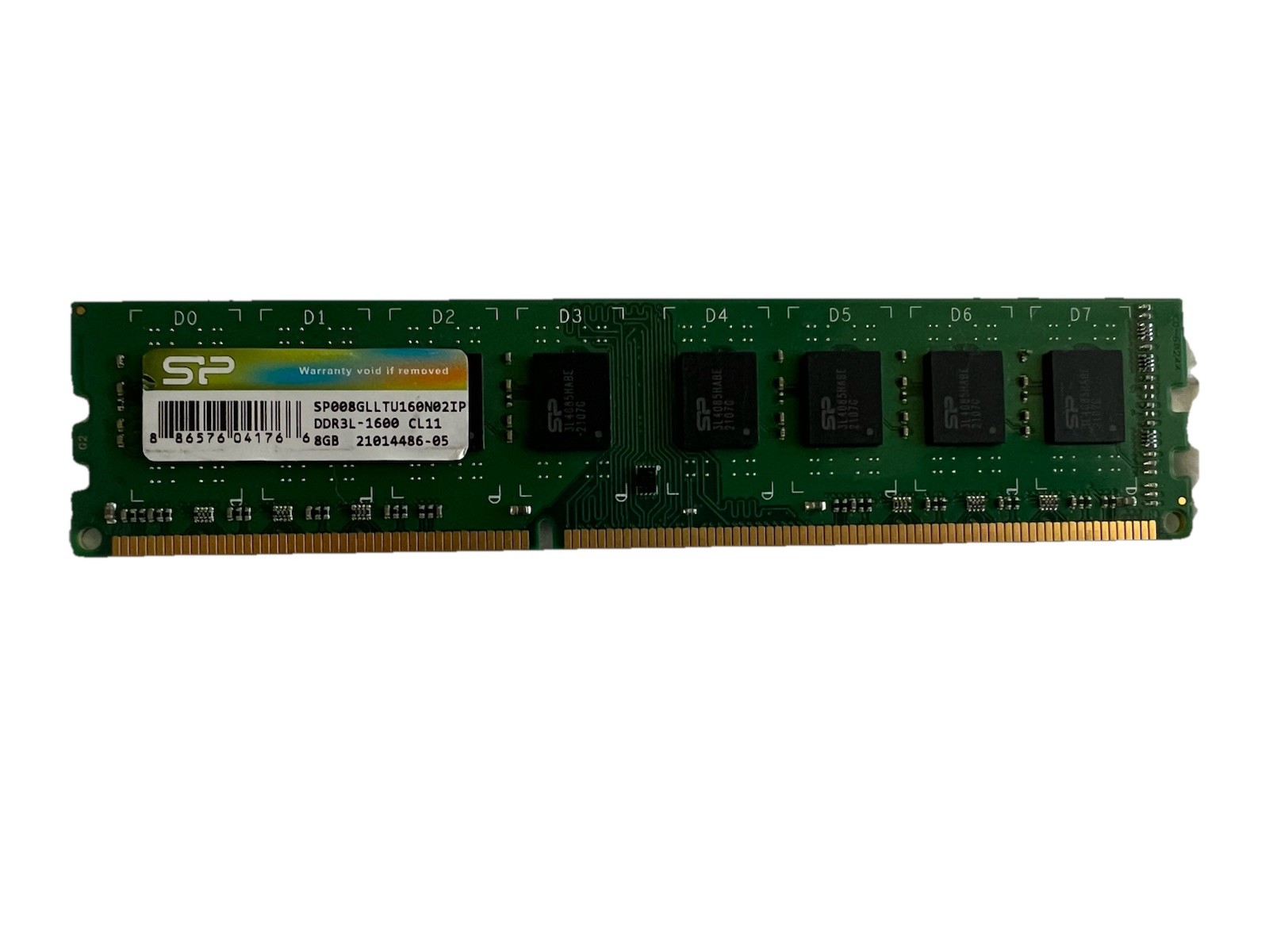 Silicon Power 8GB DDR3L 1600MHz (PC3L-12800) Desktop RAM SP008GLLTU160N02IP CL11