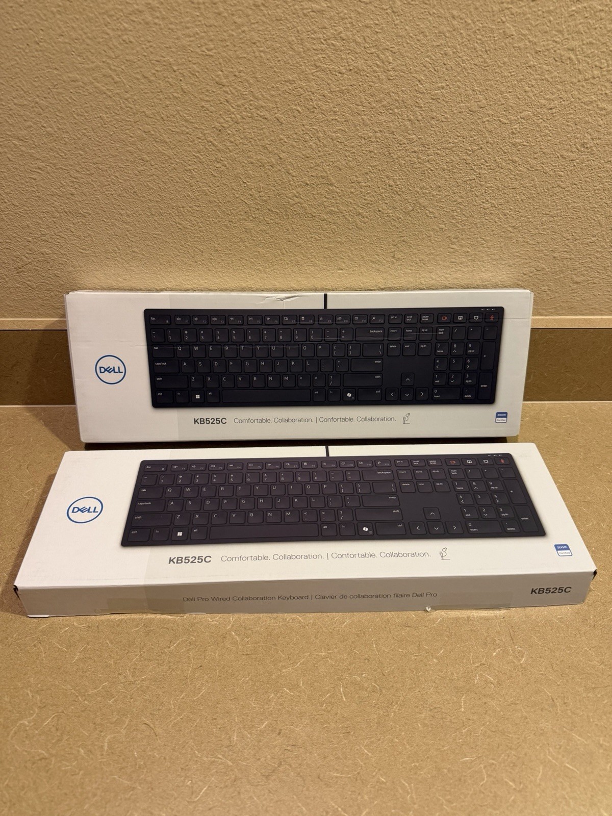 Lot 2 Dell KB525C-US-DAO Pro Wired Collaboration Keyboard NEW SEALED