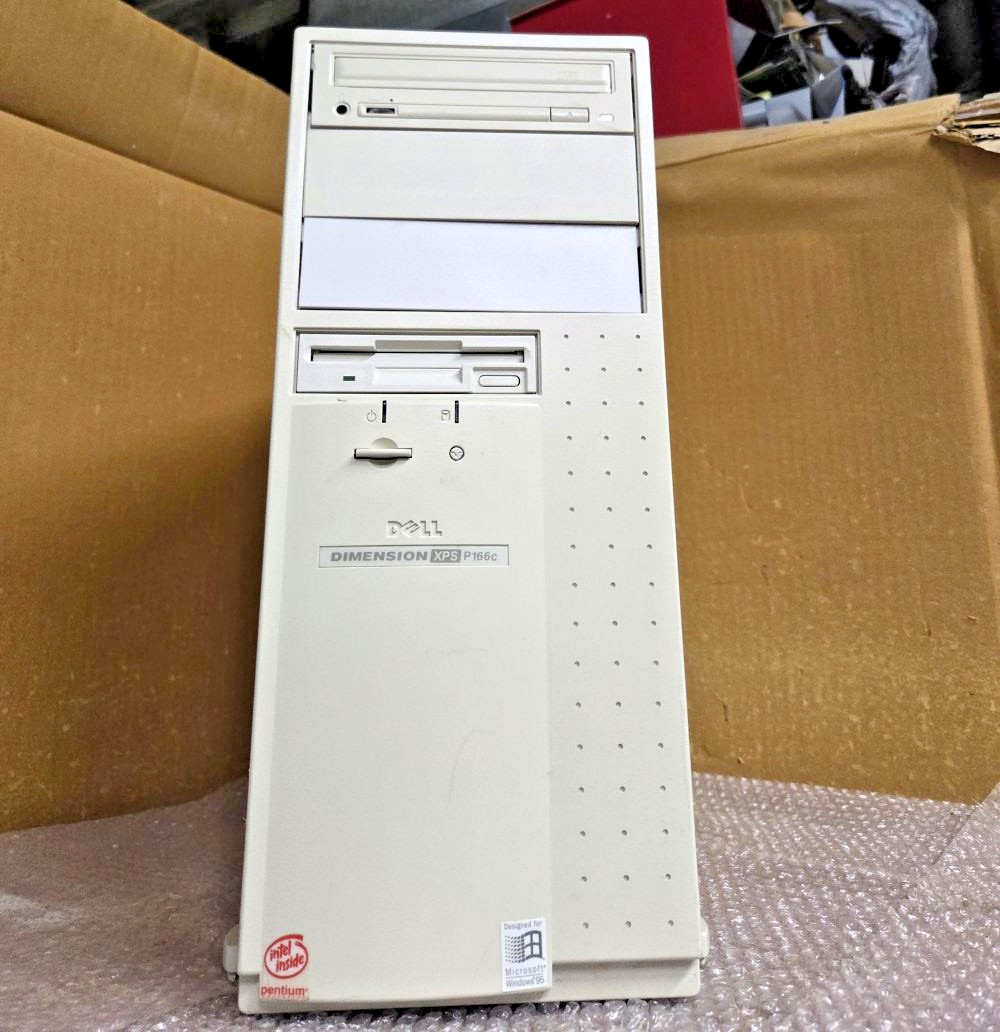 Retro Dell Dimension XPS P166c PC, CD, Sound Blaster, 4GB HD, USB, Windows 98SE
