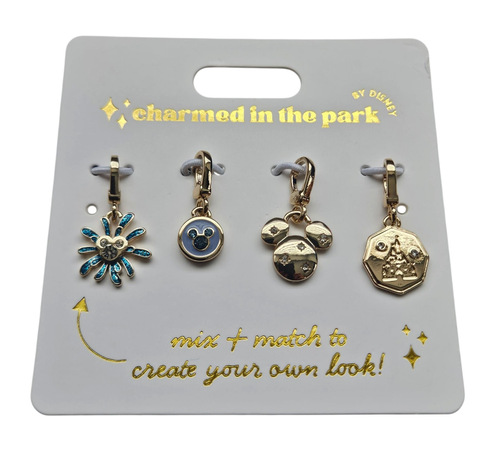 2026 Disney Parks Charmed in the Park Mickey & Castle 4 Mix-and-Match Charm