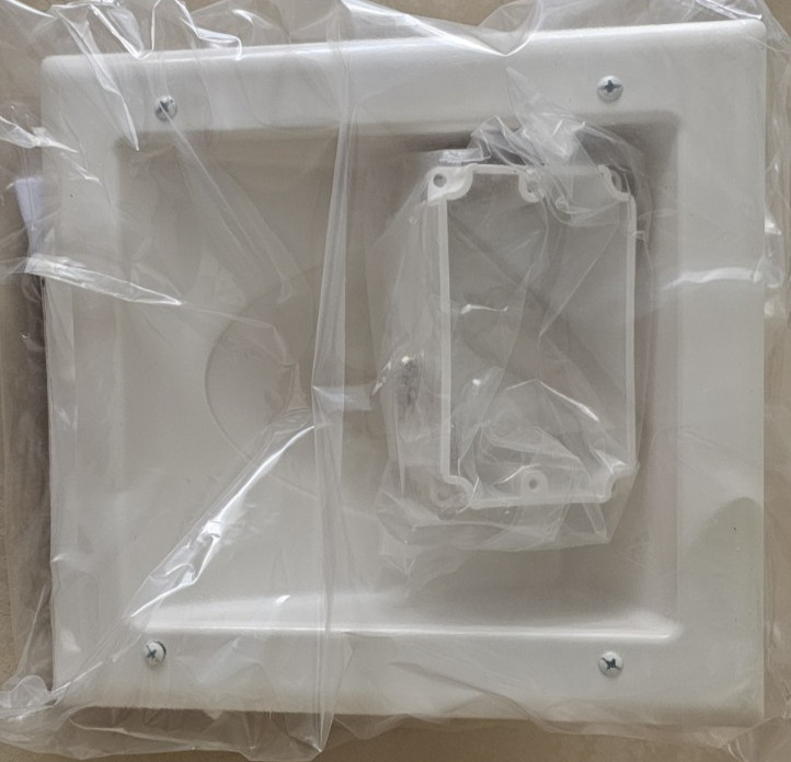 Media sync 2 Gang Wall Plate Low Voltage with electrical box for media White