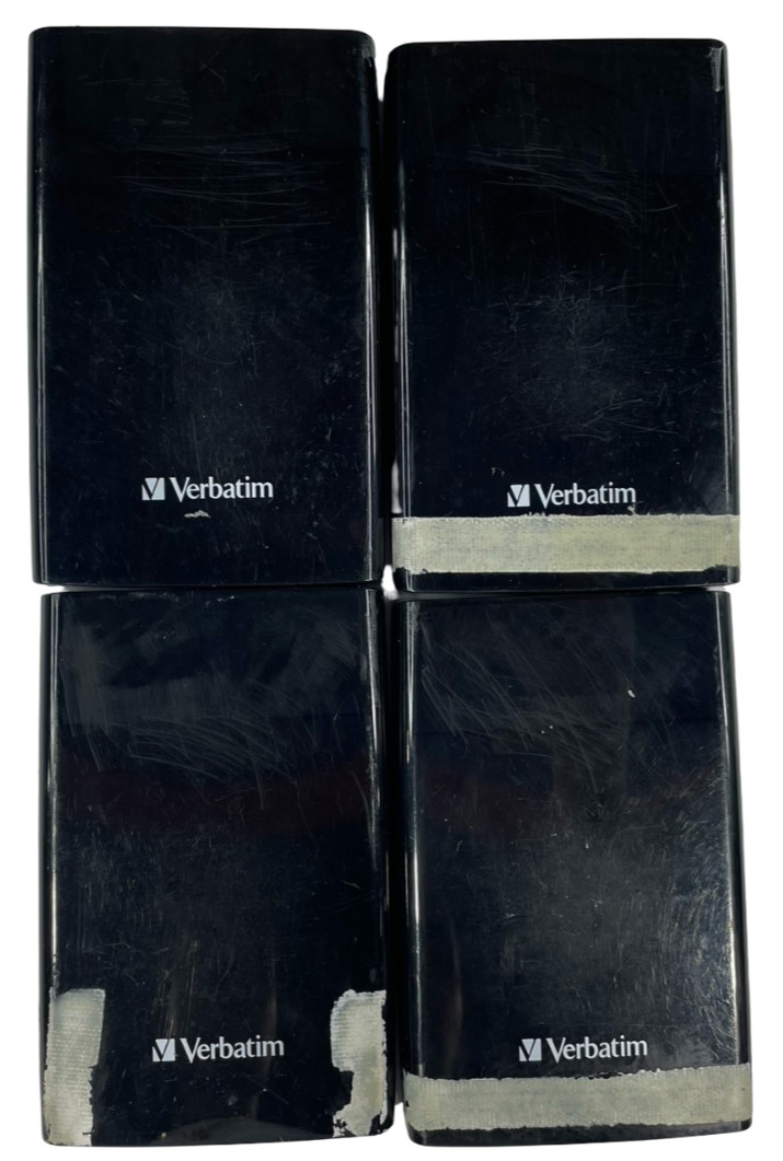 [Lot of 4] Verbatim SNG500GB Portable External Hard Drive No AC - Tested Working