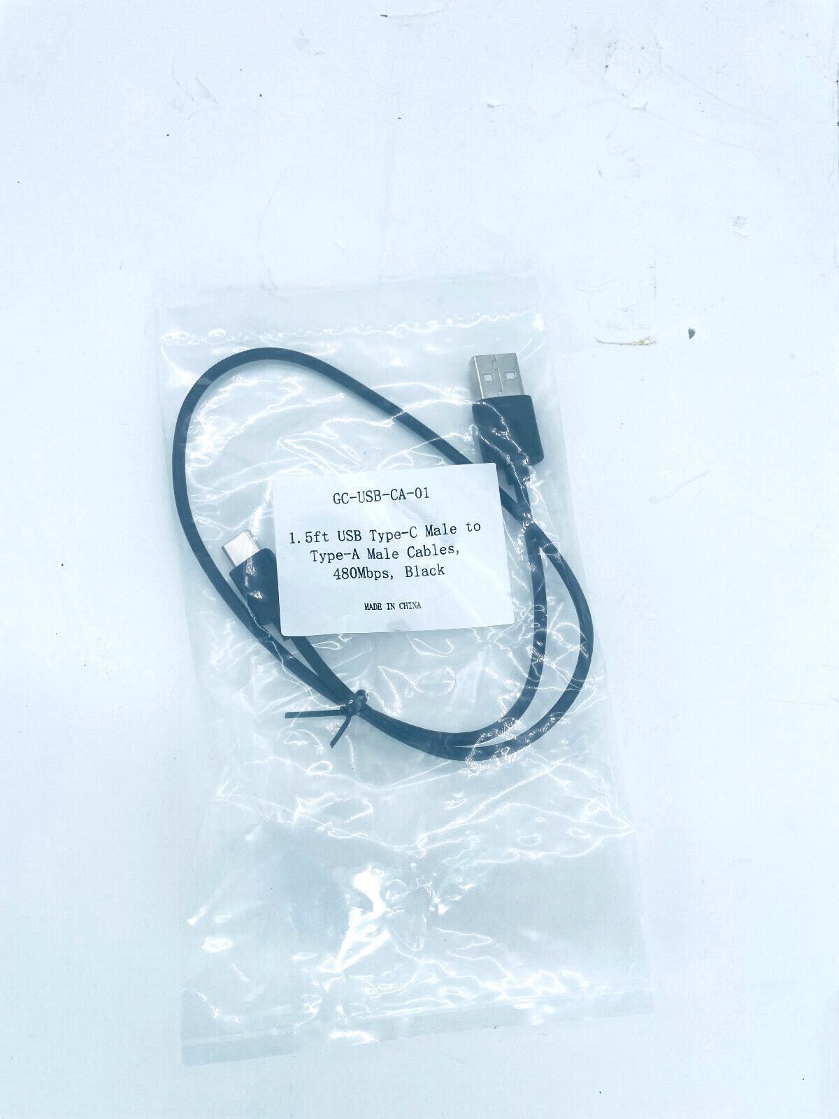 Lot 10 18" inches 1.5 foot USB Type-C  Male to Type-A Male Cable 480Mbps Black