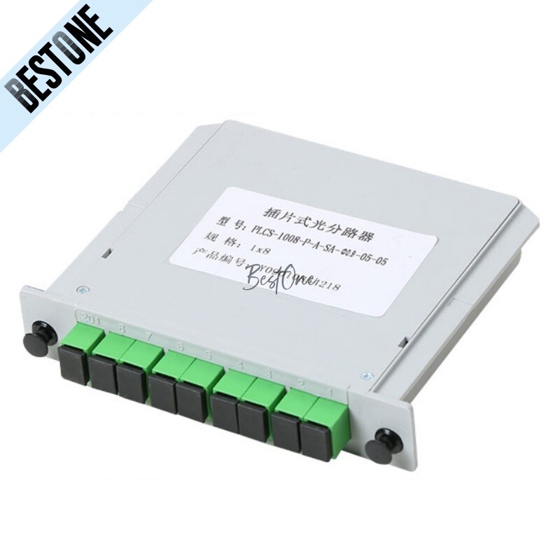 SC APC 1x8 1:8 1 to 8 PLC Fiber Optical Splitter SM FTTH CATV Optic Splitter
