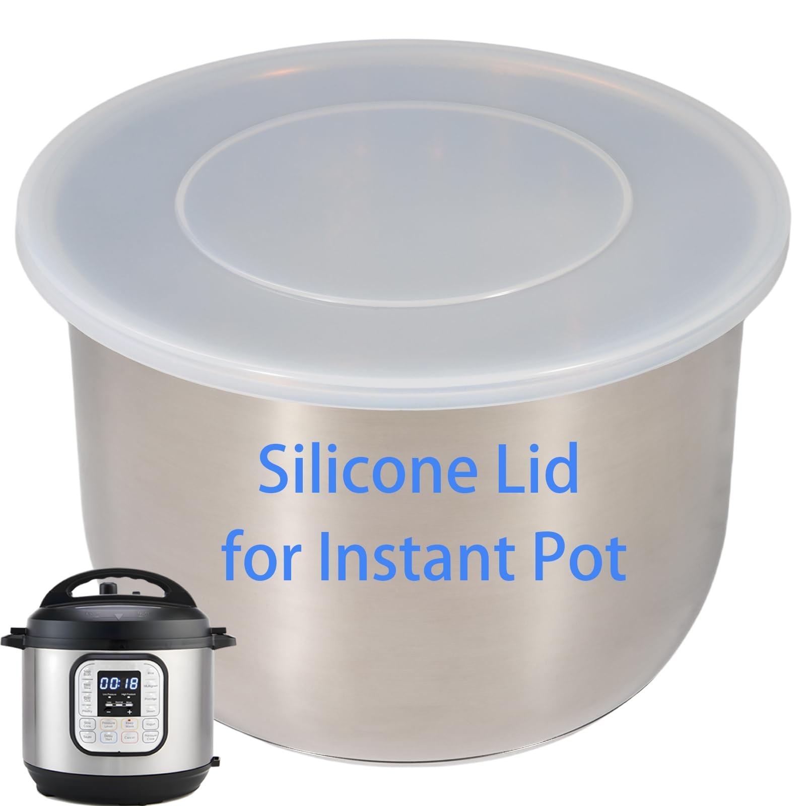 Silicone Lid for Instant Pot 6 QT & 5 QT, 9.8IN Pot Cover for Instapot 5 & 6...