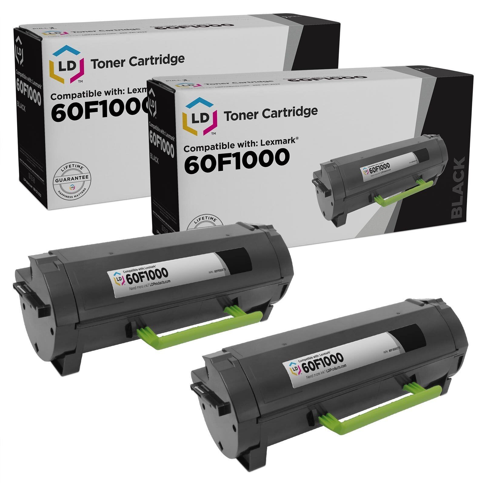 LD Comp Lexmark 60F1000 2pk Black MX310 MX410 MX510 MX511 MX610 MX611