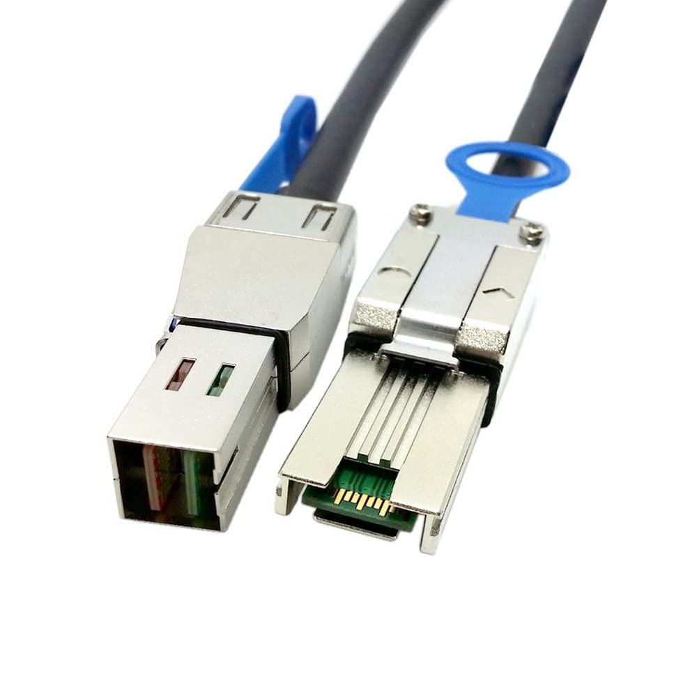 CY Mini SAS 4X SFF-8088 to High Density HD Black Cable 8644-8088