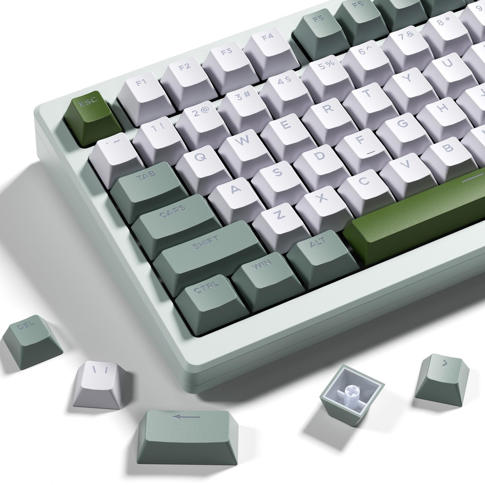 XVX Shine Through Keycaps -133 Keys Cherry Profile Double Shot PBT Keycaps Co...