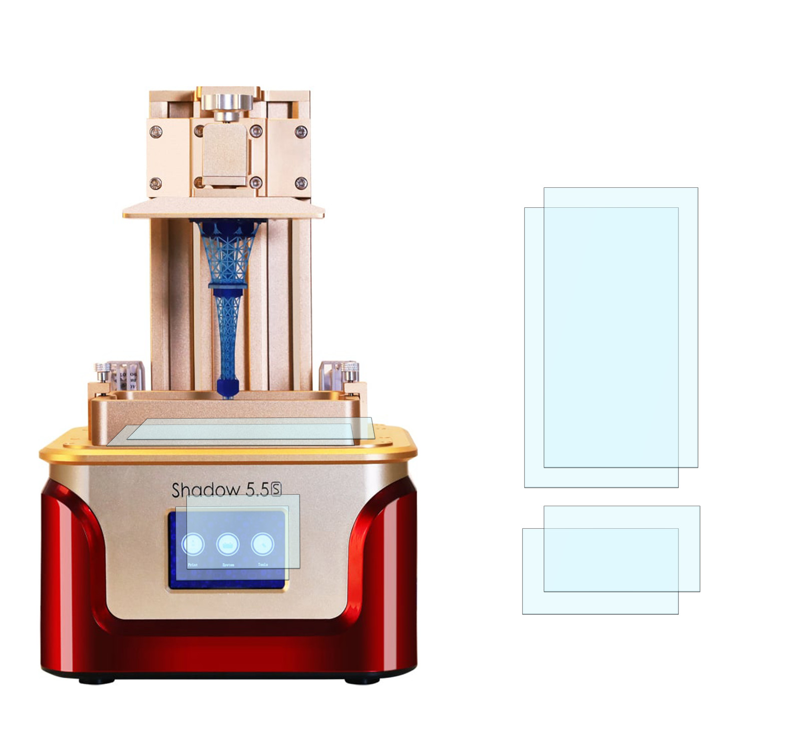 [2 Pack] Screen Protector Guard Film Resin 3D Printer QIDI Tech Shadow 5.5 6.0
