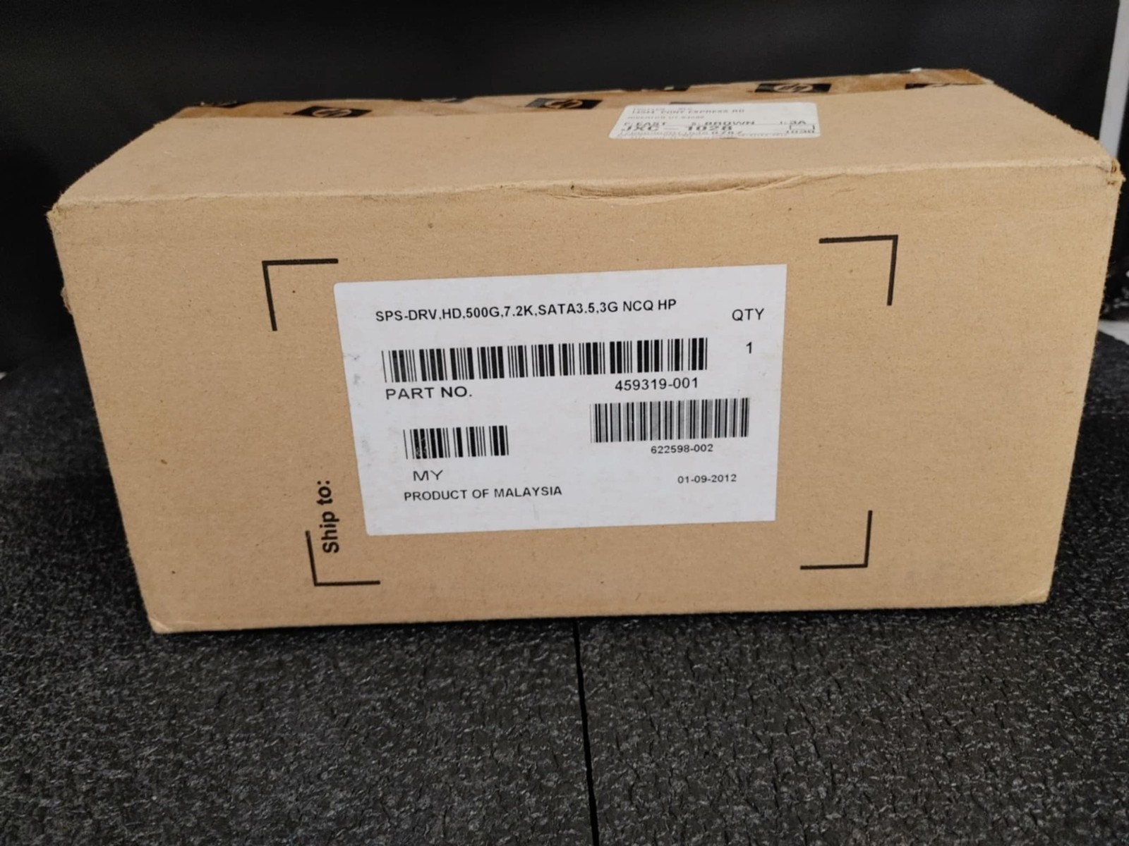 HP 622598-02 459319-001 WD5003ABYX 500GB 7.2K RPM 64MB Cache 3Gb/s 3.5" LFF HDD