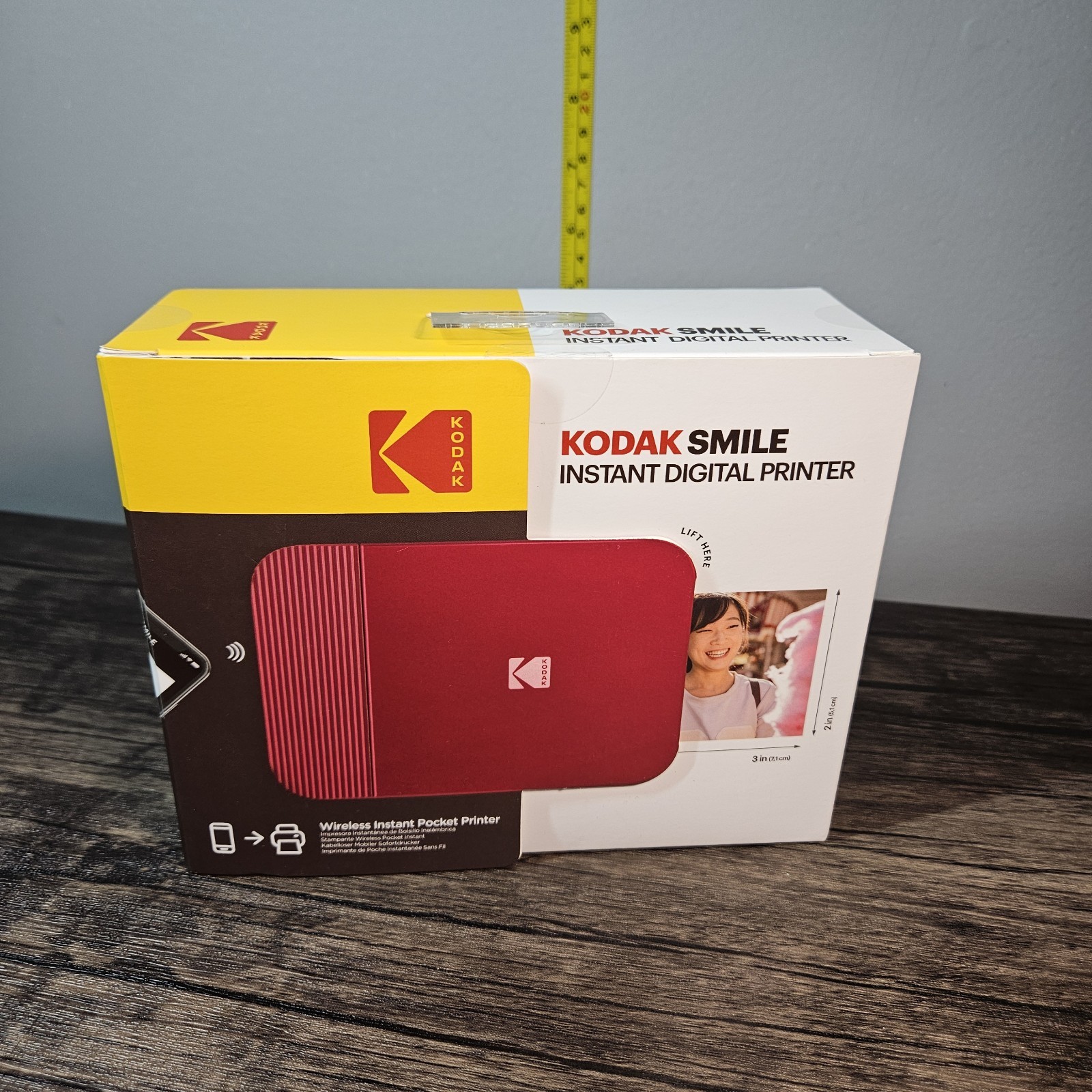 KODAK Smile Instant Digital Printer Wireless Pocket Printer New Red Sealed