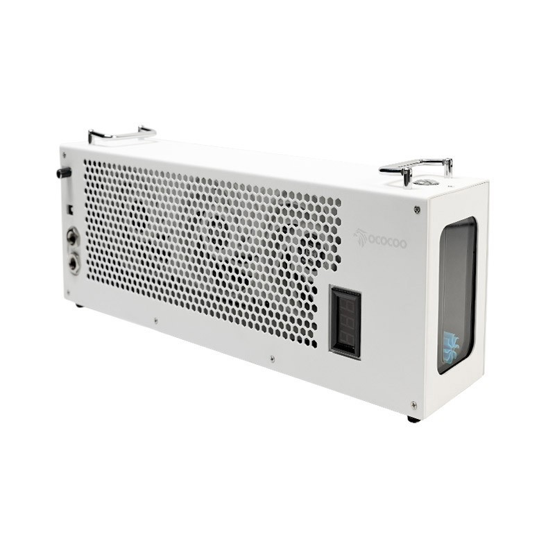 QC01-360 White Water Cooling Chassis 0.1C Display 2200RPM Copper Core G1/4