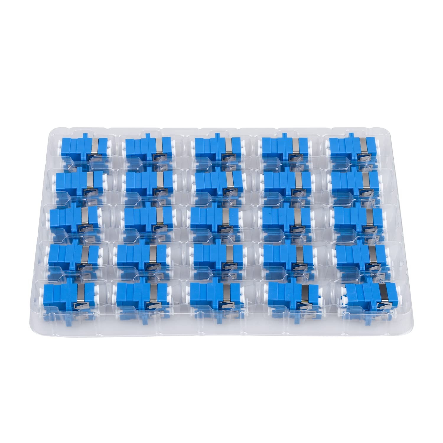 50 PCS LC/UPC Fiber Optic Coupler Duplex Singlemode Cable Adapter Internet