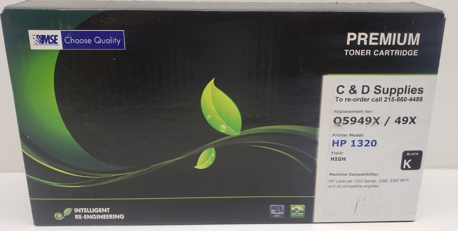 2Pk Black Toner Cartridge HP Q5949X 49X Laserjet 1320TN Printer NEW SEALED