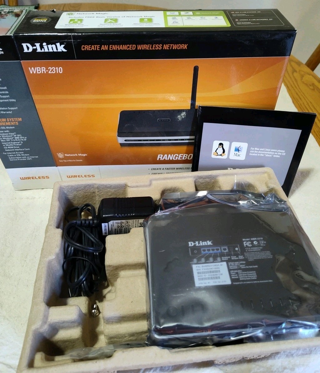 D-Link RangeBooster WBR-2310 108 Mbps 10/100 Wireless G Router (WBR-2310) B2