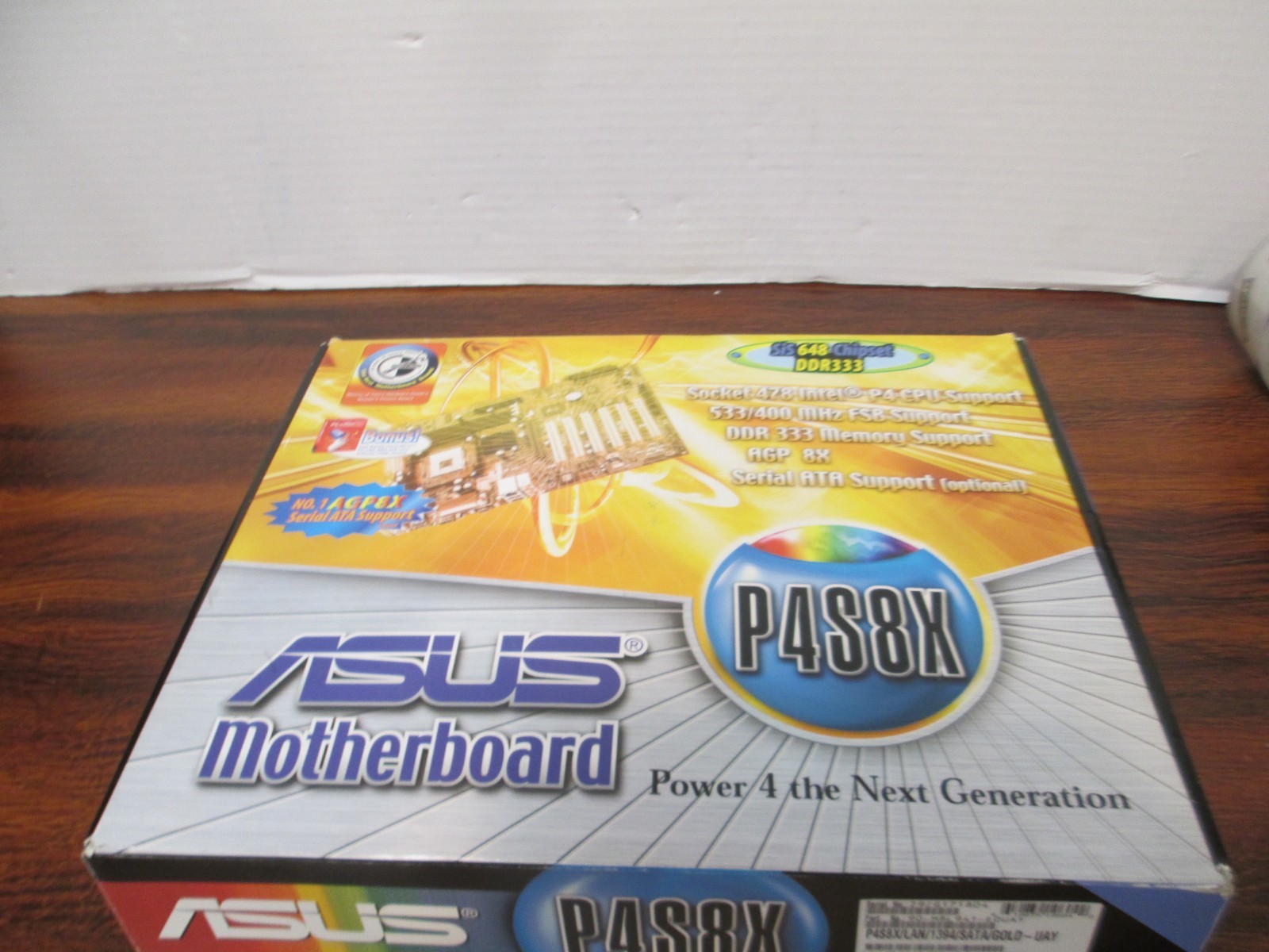 Asus p4s8x/lan/1394/sata/gold-uay motherboard  New Never use
