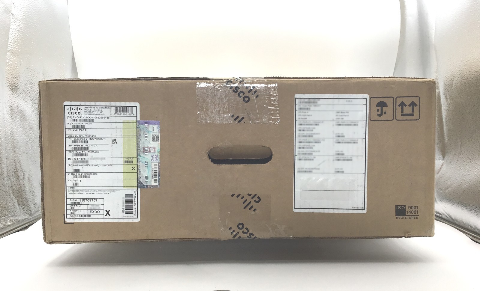 NEW OPEN BOX Cisco C9300-48U-A 48 Port UPoE Network Advantage Switch 1Year Wanty