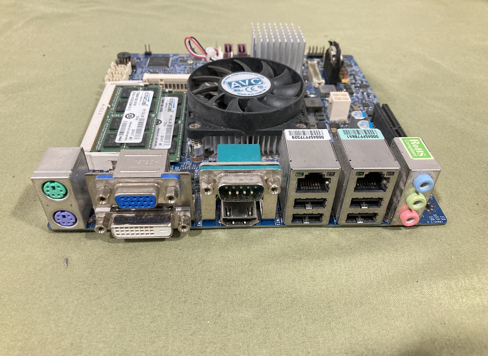 Intel QM67 Mini-ITX Contec Industrial Motherboard 90684 70820-001 4GB DDR3. g078