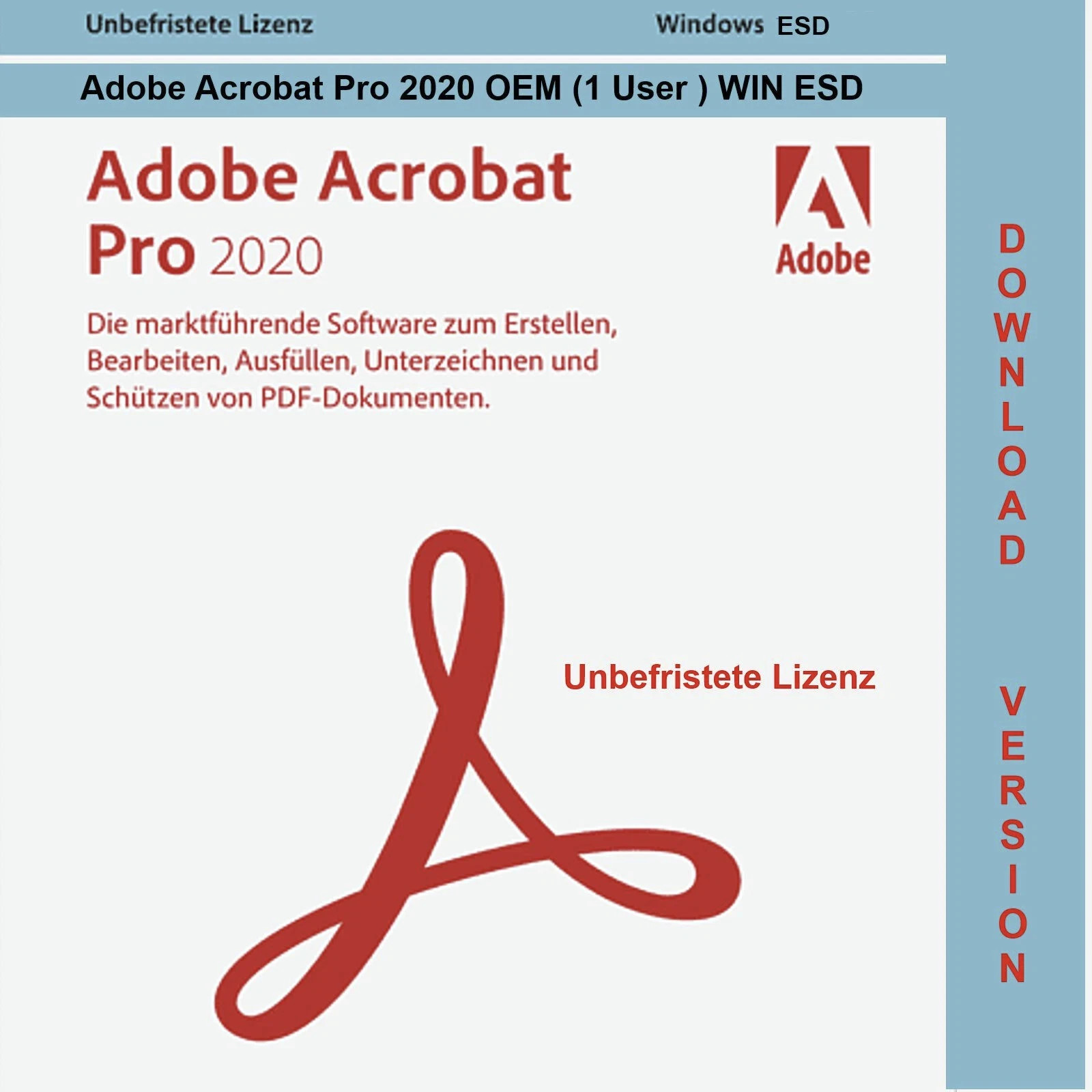 Adobe Acrobat Pro 2020 OEM ✔ Windows ✔ ESD ✔ German ✔ Email Delivery ✔