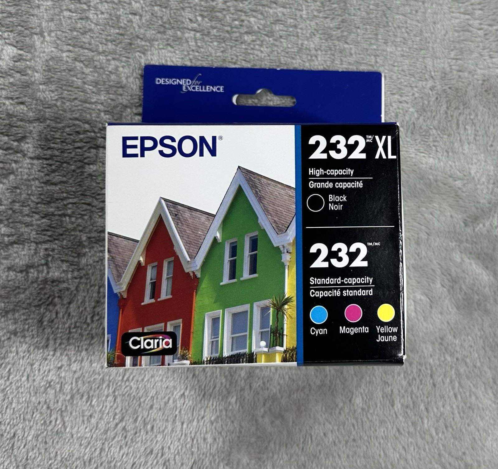 Epson 232XL Black/232 Tri-Color Ink Cartridges Cyan Magenta Yellow 05/29 New