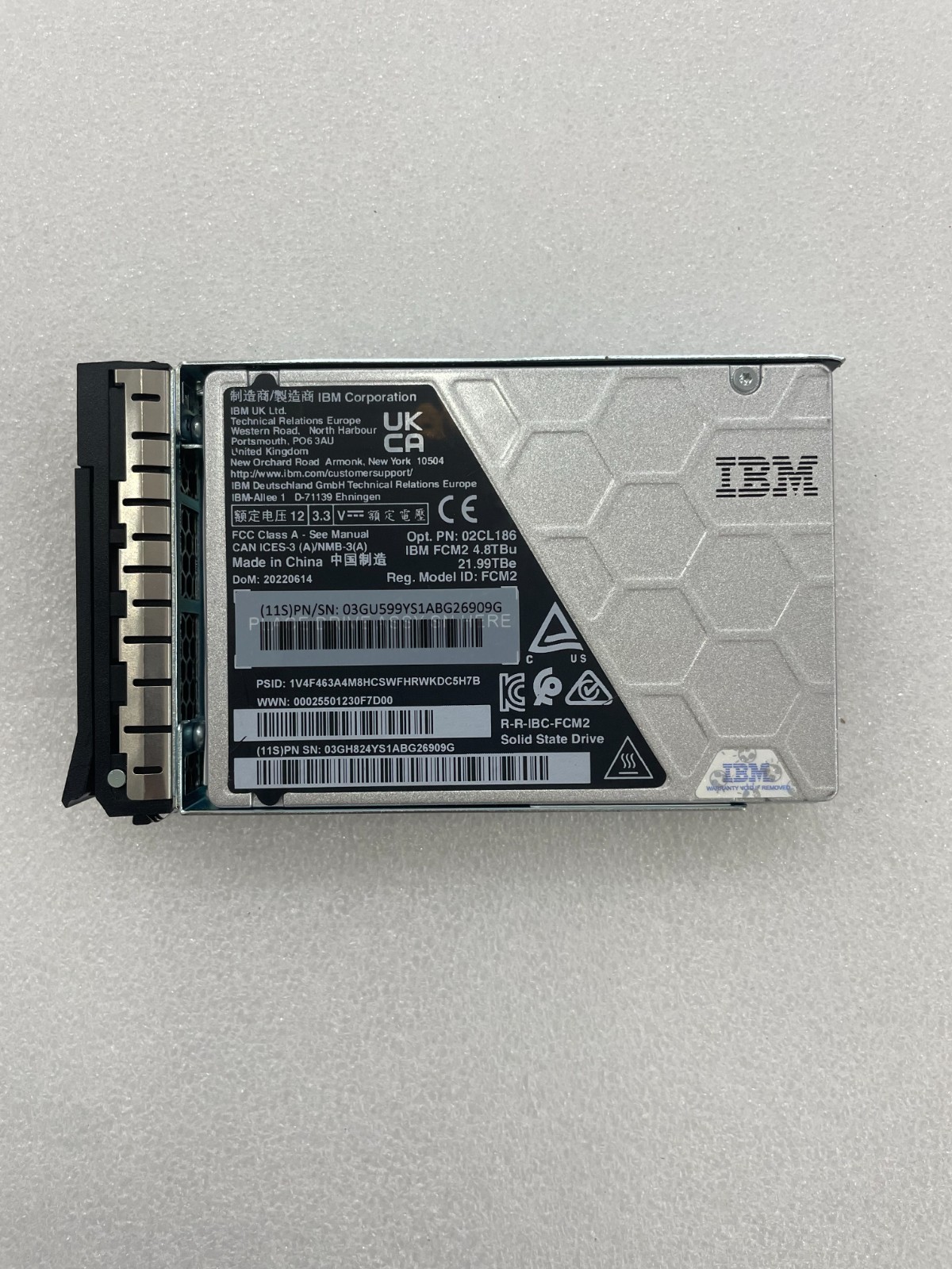 IBM FCM2 4.8TB 02CL186 03GU599 FRU 03GH469 2.5 in NVMe SSD Solid State Drives