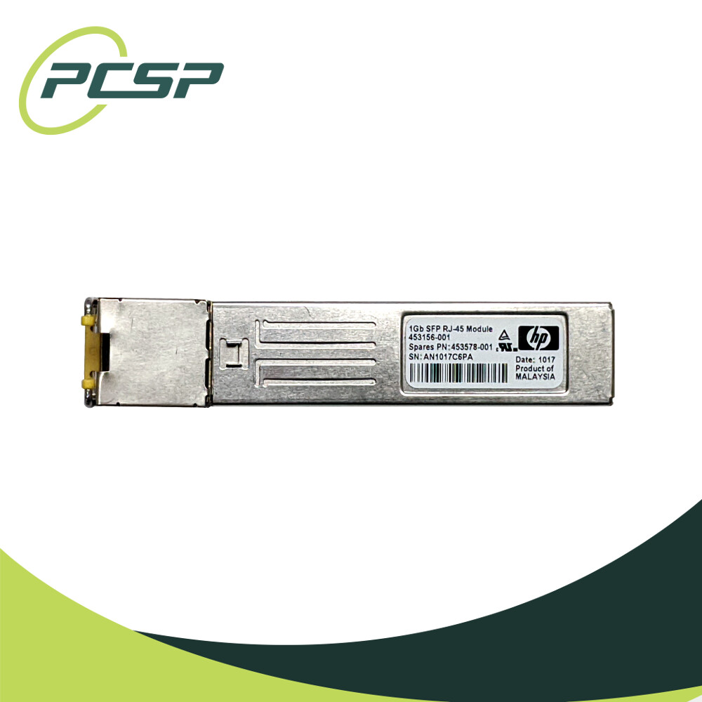 Lot of 4 HP 1000BASE-T 1G SFP VC RJ-45 Transceiver 453578-001 MALAYSIA V1