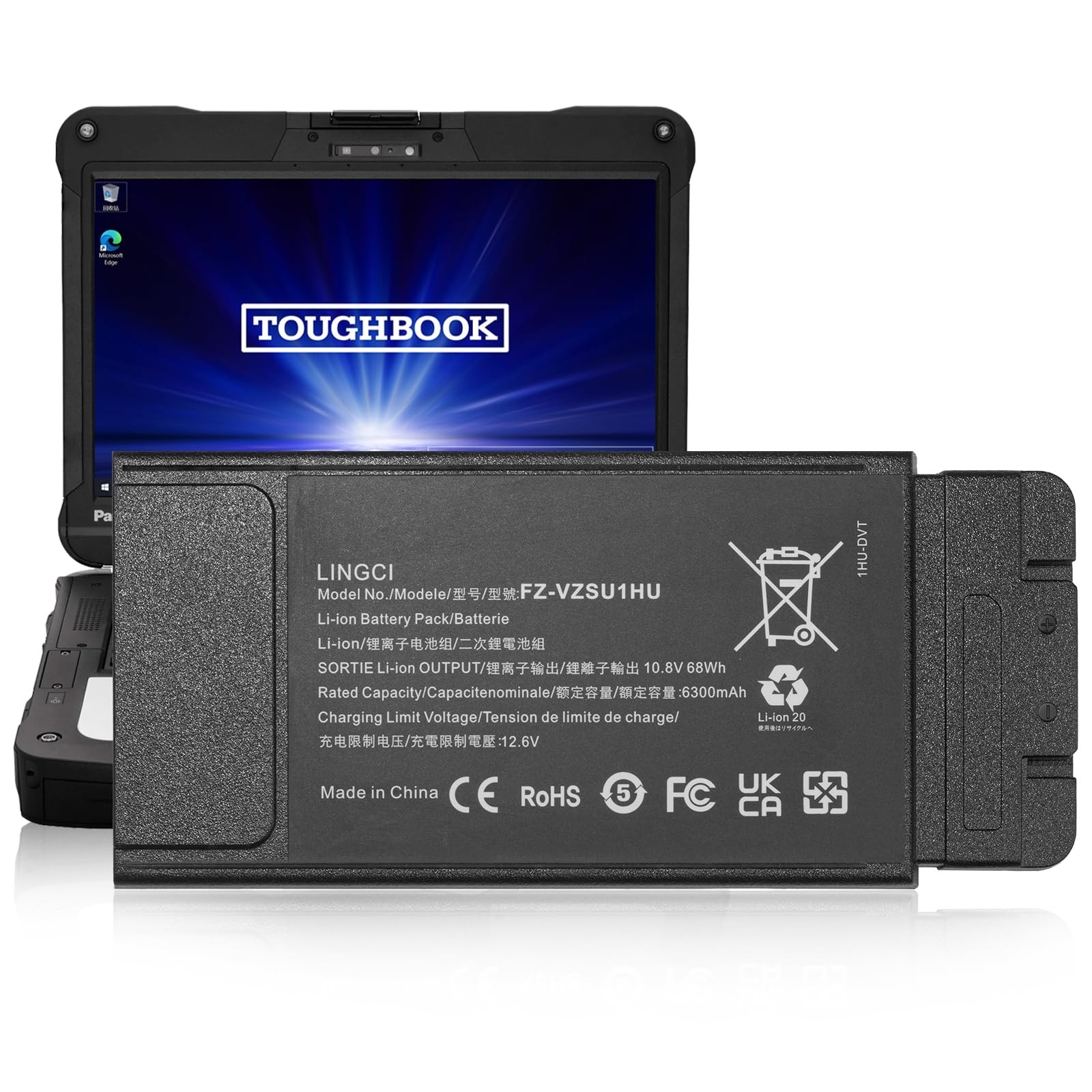 FZ-55 Battery, FZ-VZSU1HU Battery Replacement for Panasonic Toughbook 55 FZ-5...