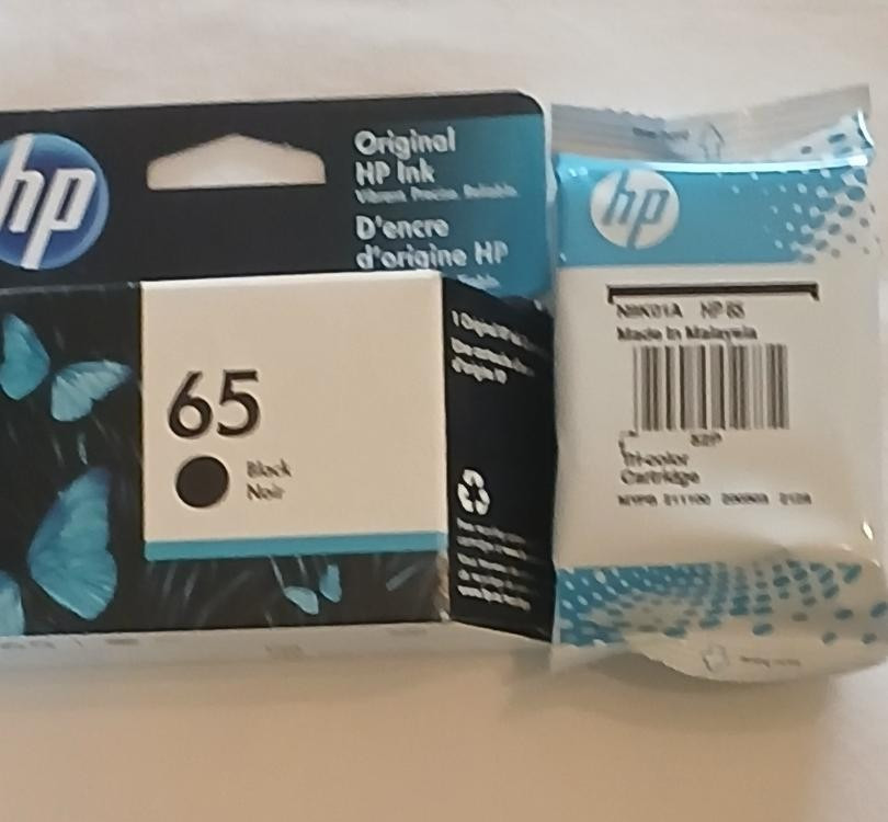 2022 New Genuine HP 65 2 Pack Combo Ink Cartridges Black and Color OEM