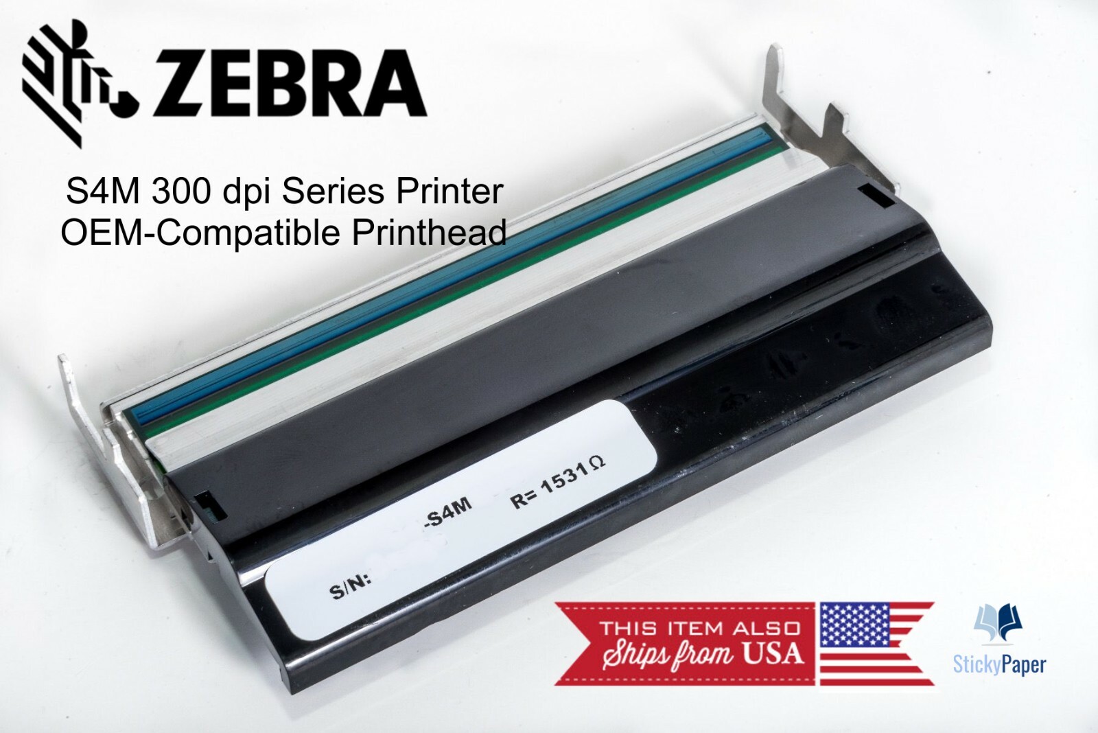 Zebra S4M 300 dpi Printhead (G41401M) USA Stocked & Shipped