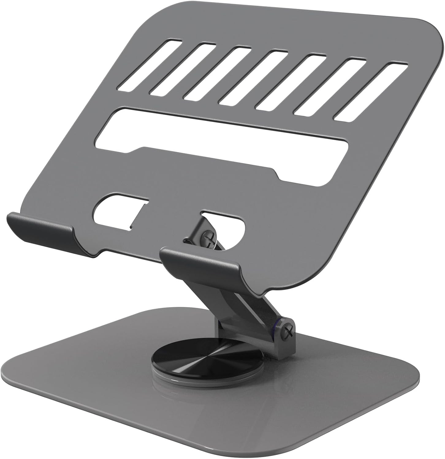 Metal Tablet Stand Holder Adjustable for Ipad Kindle Tab, Grey