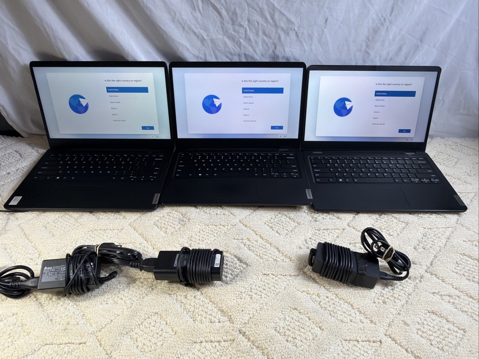 Lot Of 3  Lenovo 14w Gen 2 AMD (14”) Windows 11 Pro 128GB Touchscreen Backlit