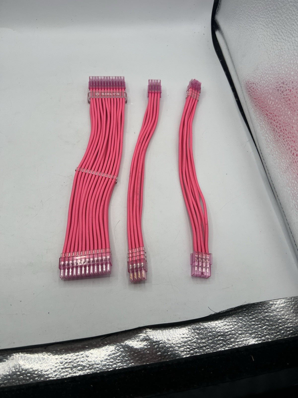 SIRLYR Power Unit Extension Wire Set  - Male to Female Plugs/Sockets - Pink