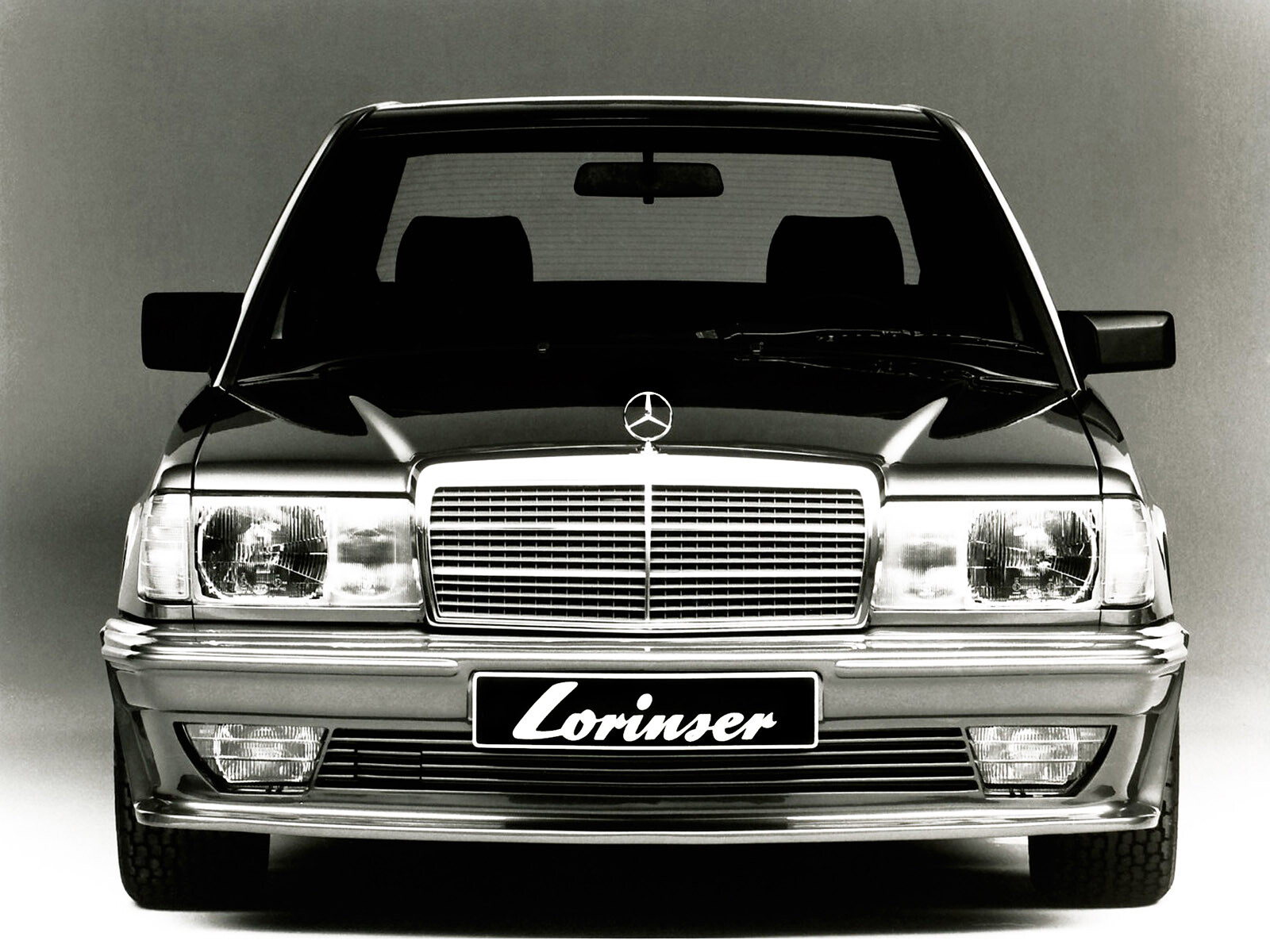 Cars lorinser mercedes 190 e w201 tuning Desk Mat Stitched