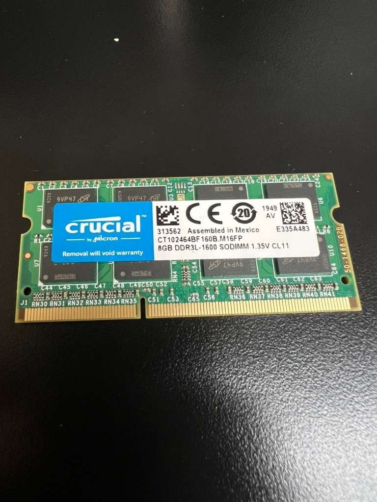 Crucial CT102464BF160B.M16FP 8GB DDR3L 1600 SODIMM RAM