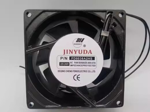 JINYUDA FD8038A2HS 220V-240V 0.08/0.07A  8CM Cooling Fan