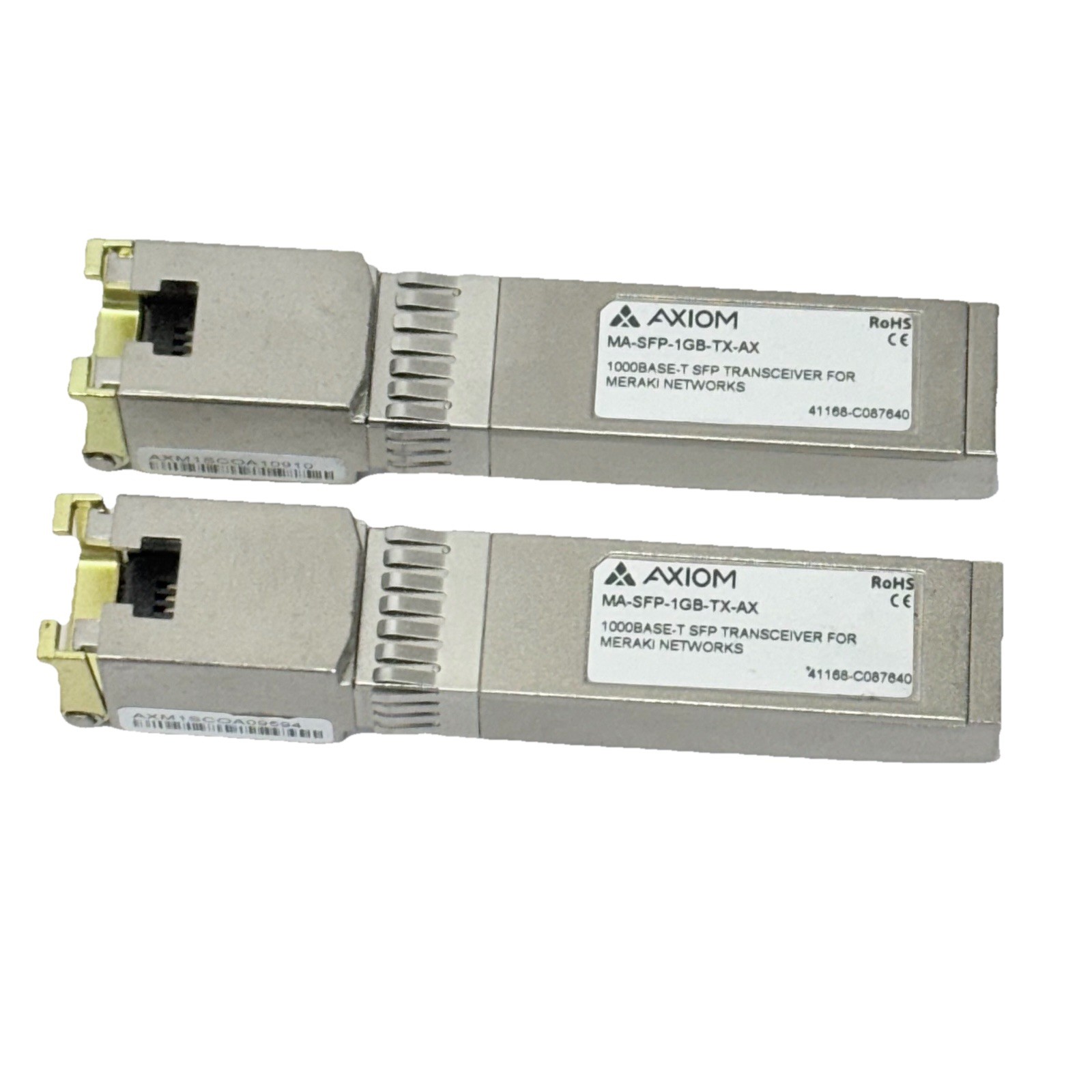 (LOT OF 2) AXIOM MA-SFP-1GB-TX-AX  TRANSCEIVER