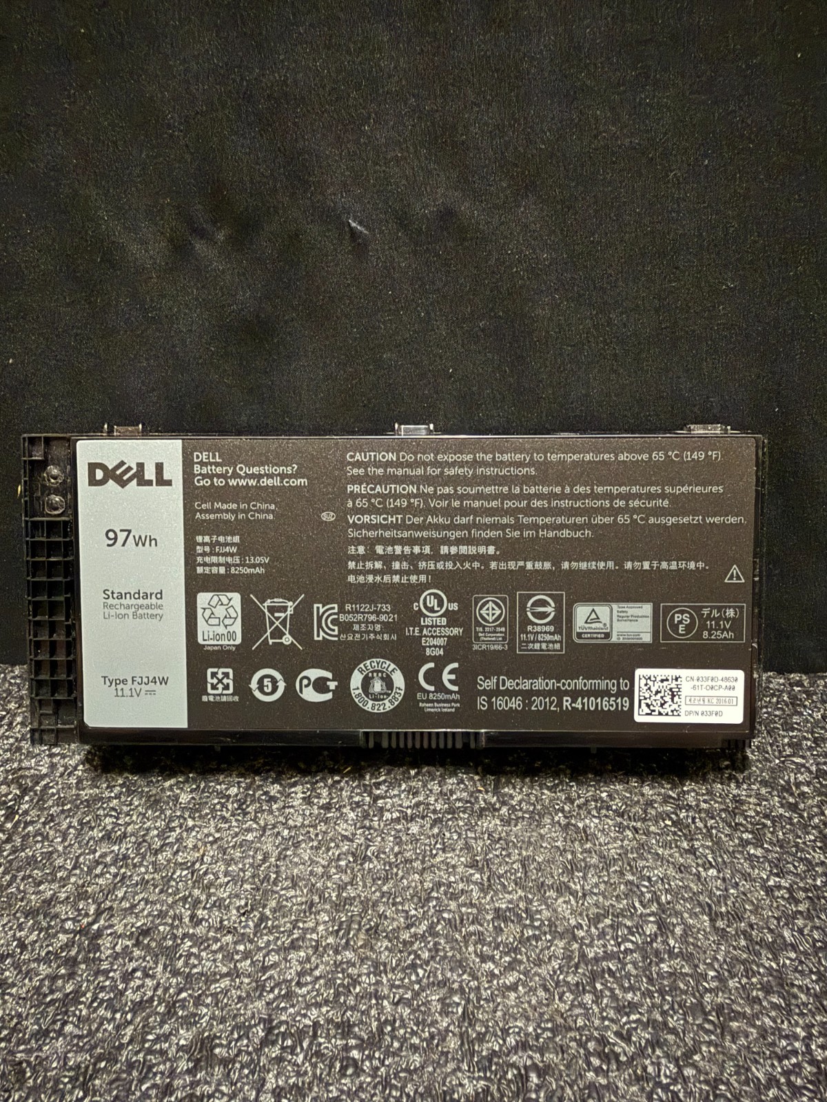 Dell FJJ4W 33F0D 97Wh 9-Cell Battery M4600 M4700 M4800 M6600 M6700 M6800
