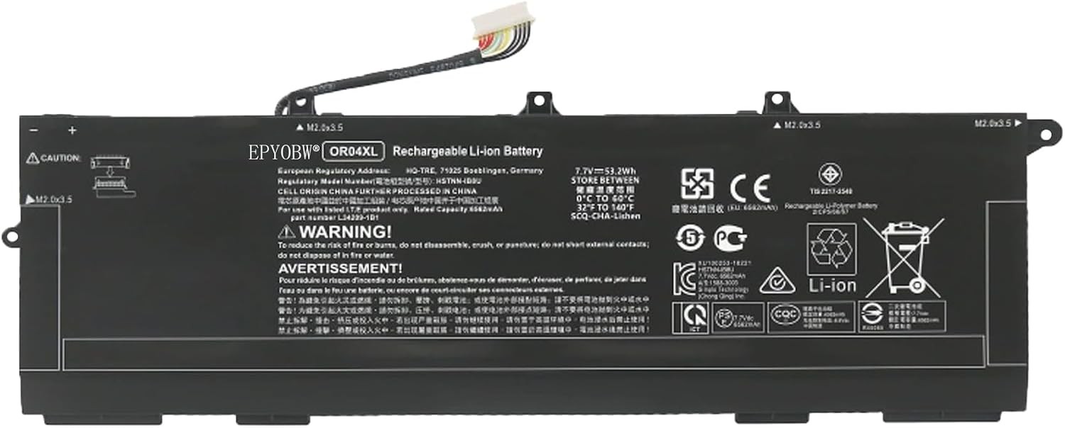 OR04XL Laptop Battery 53.2Wh 4 Cell Compatible with HP Elitebook x360 830 G5