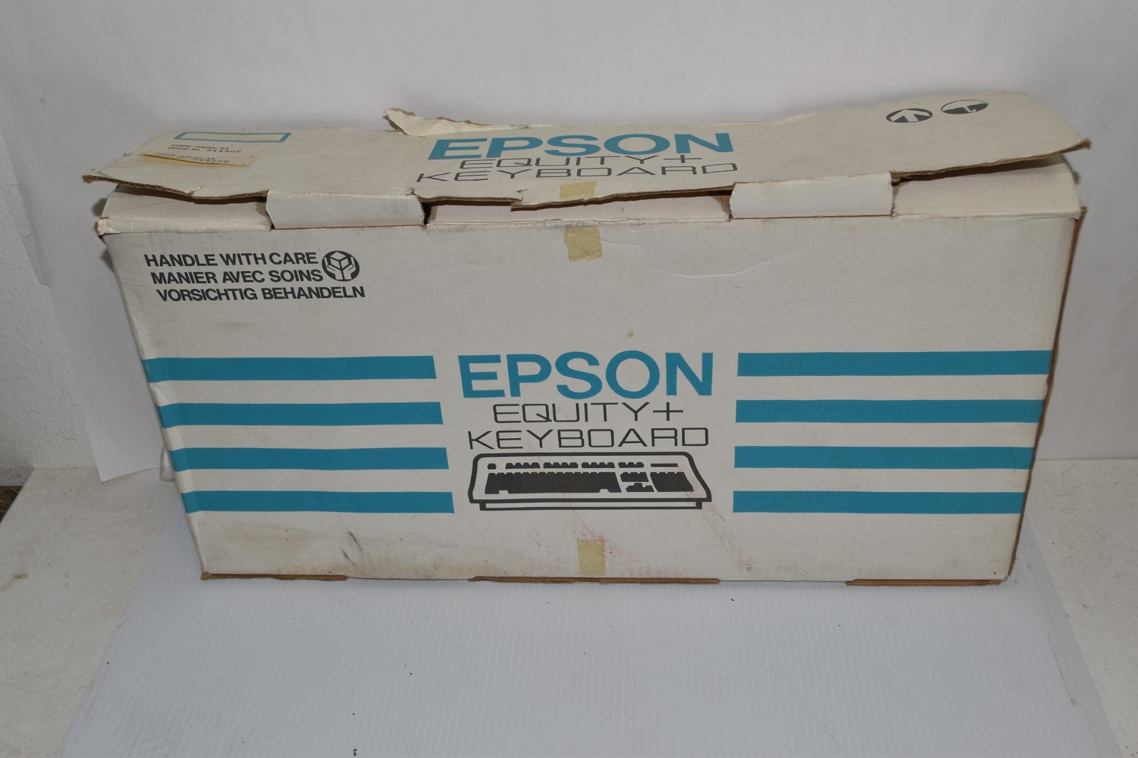 EPSON EQUITY + KEYBOARD ORIGINAL BOX & STYROFOAM ONLY -VINTAGE  (WSA82)