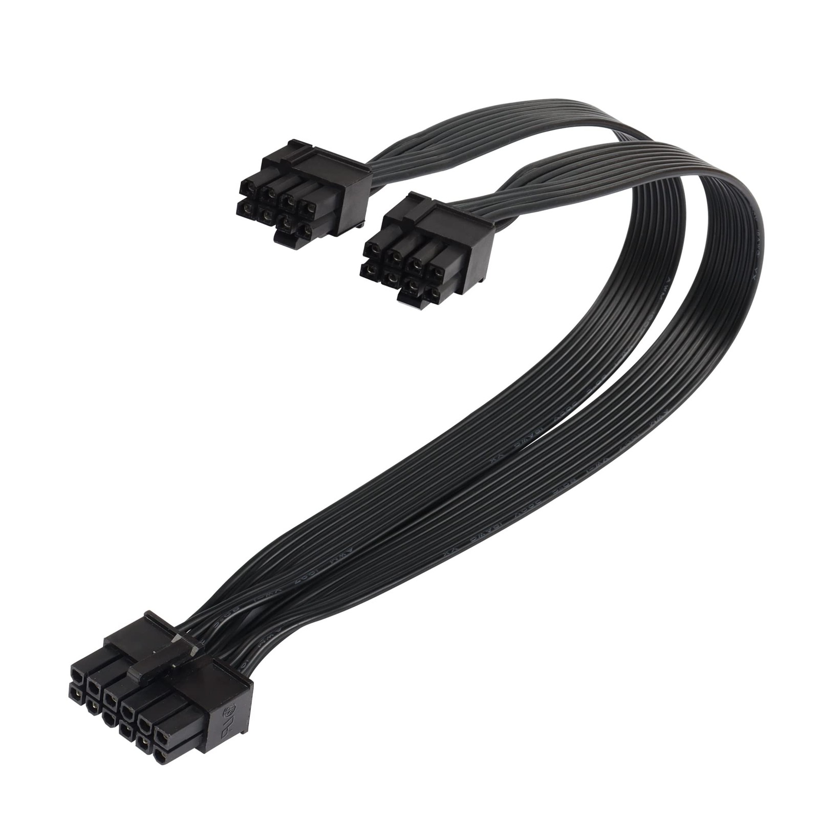 PCIE 12Pin To Dual 8Pin 6+2 GPU Power Cable Male YSplitter 12.6 Inch 32cm