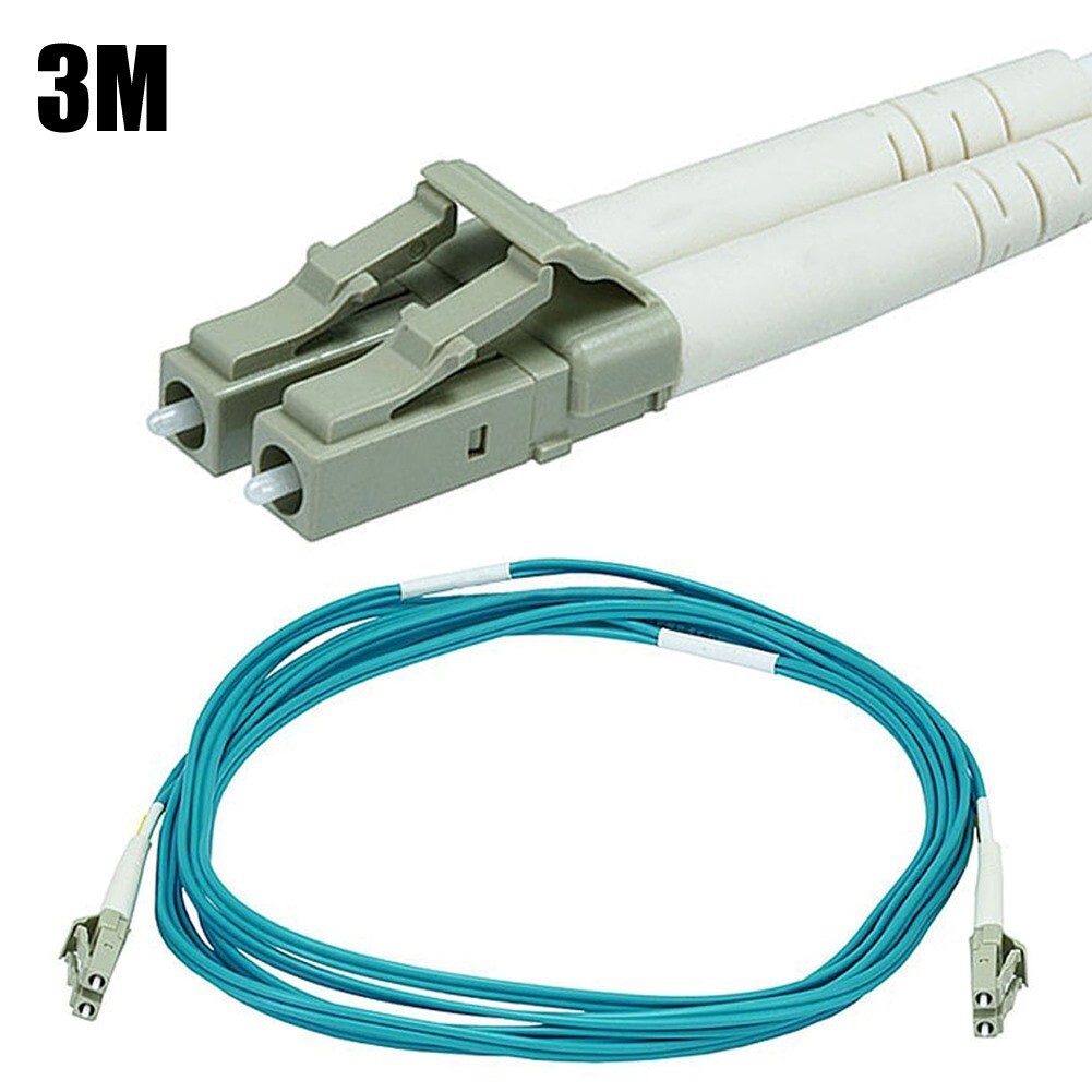 3M 10FT LC/LC 50/125 10Gb Duplex Multi Mode Fiber Optic Optical Cable OM3 Aqua