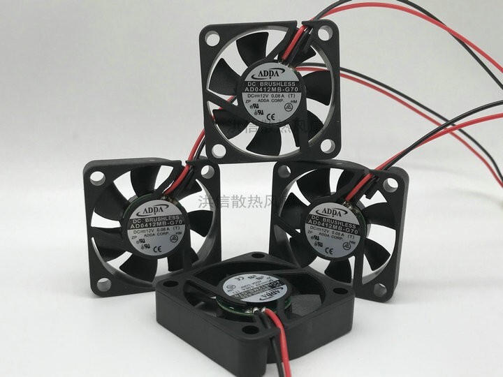 1PC ADDA 4010 AD0412MB-G70 DC12V 0.08A 4cm 40*10mm 40MM double ball fan 2PIN